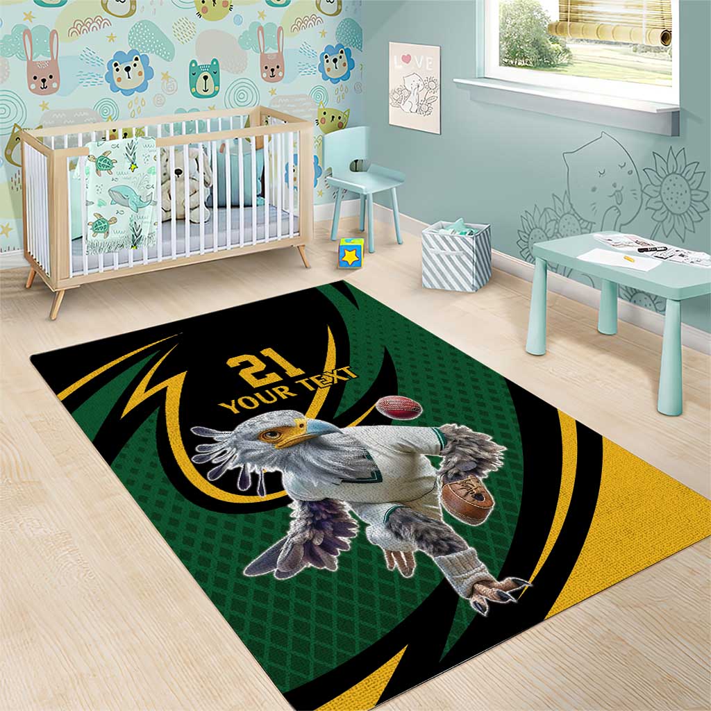 Secretary Bird South Africa Cricket Custom Area Rug Unique Pattern LT9