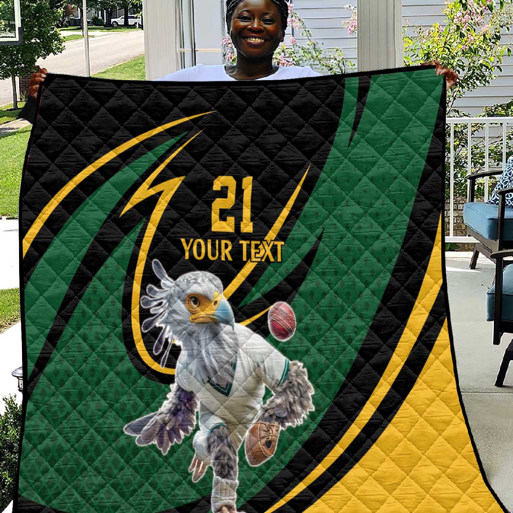 Secretary Bird South Africa Cricket Custom Quilt Unique Pattern LT9