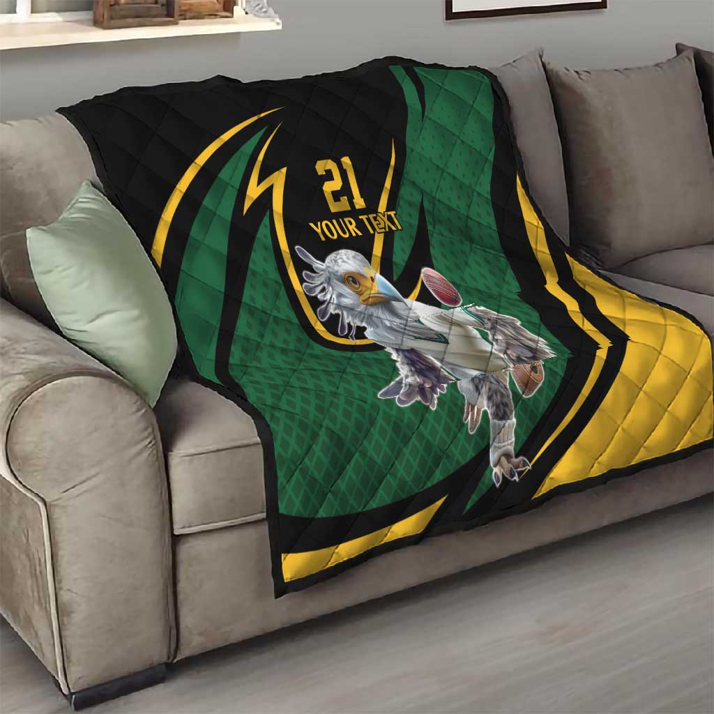 Secretary Bird South Africa Cricket Custom Quilt Unique Pattern LT9