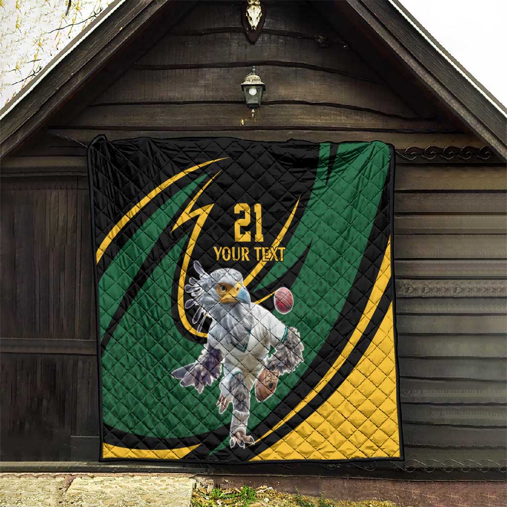 Secretary Bird South Africa Cricket Custom Quilt Unique Pattern LT9