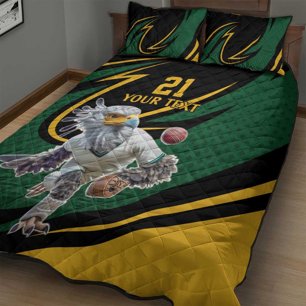 Secretary Bird South Africa Cricket Custom Quilt Bed Set Unique Pattern LT9