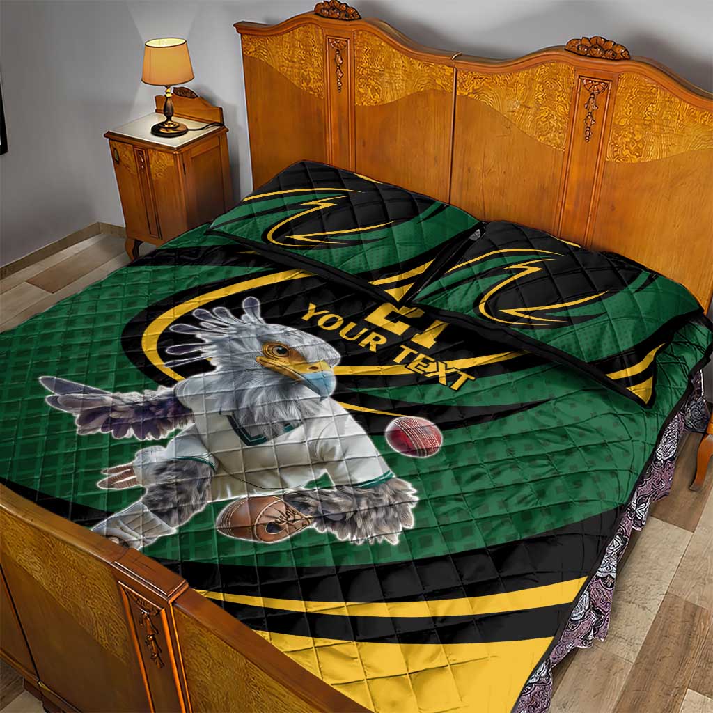 Secretary Bird South Africa Cricket Custom Quilt Bed Set Unique Pattern LT9