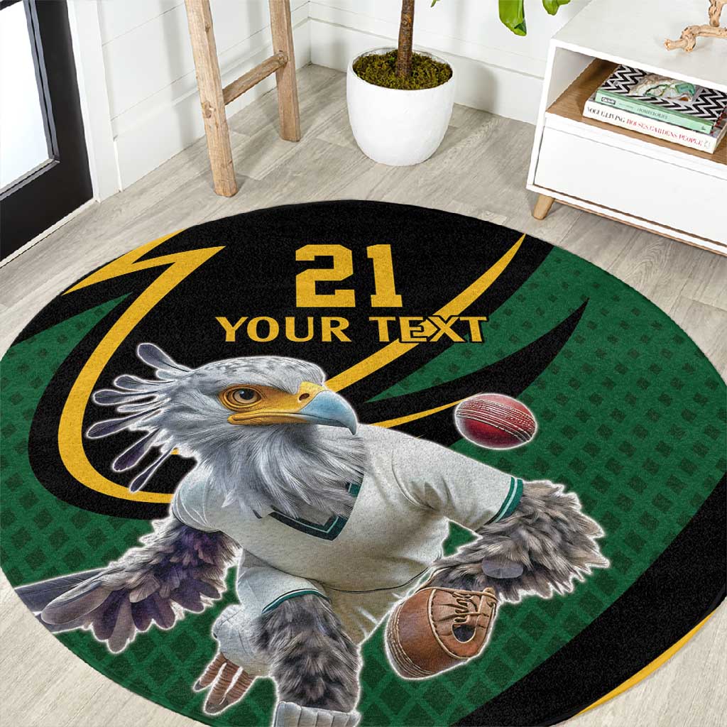 Secretary Bird South Africa Cricket Custom Round Carpet Unique Pattern LT9