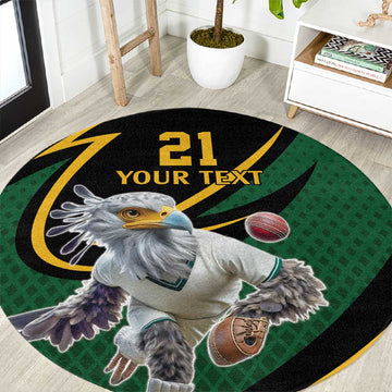 Secretary Bird South Africa Cricket Custom Round Carpet Unique Pattern LT9