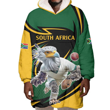 Secretary Bird South Africa Cricket Custom Wearable Blanket Hoodie Unique Pattern LT9