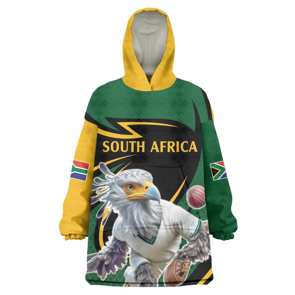 Secretary Bird South Africa Cricket Custom Wearable Blanket Hoodie Unique Pattern LT9
