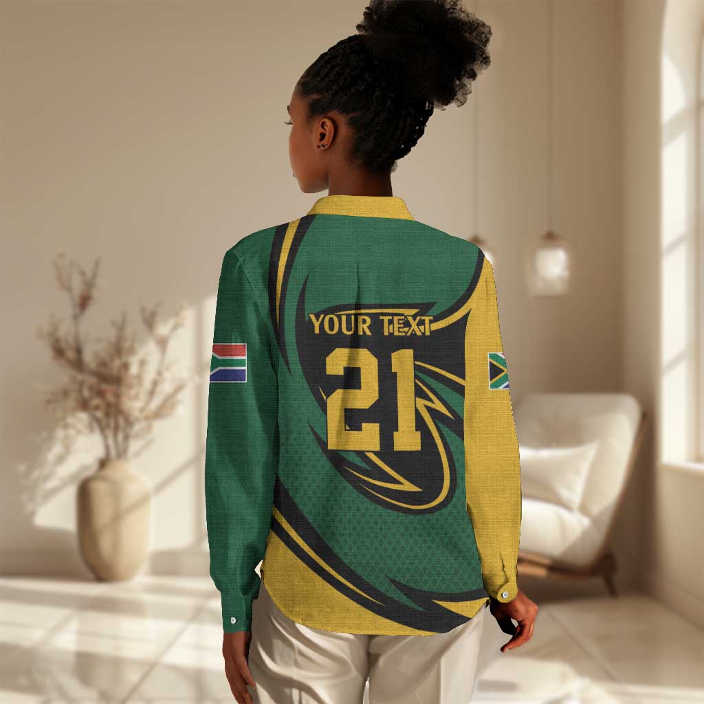 Secretary Bird South Africa Cricket Custom Women Casual Shirt Unique Pattern LT9