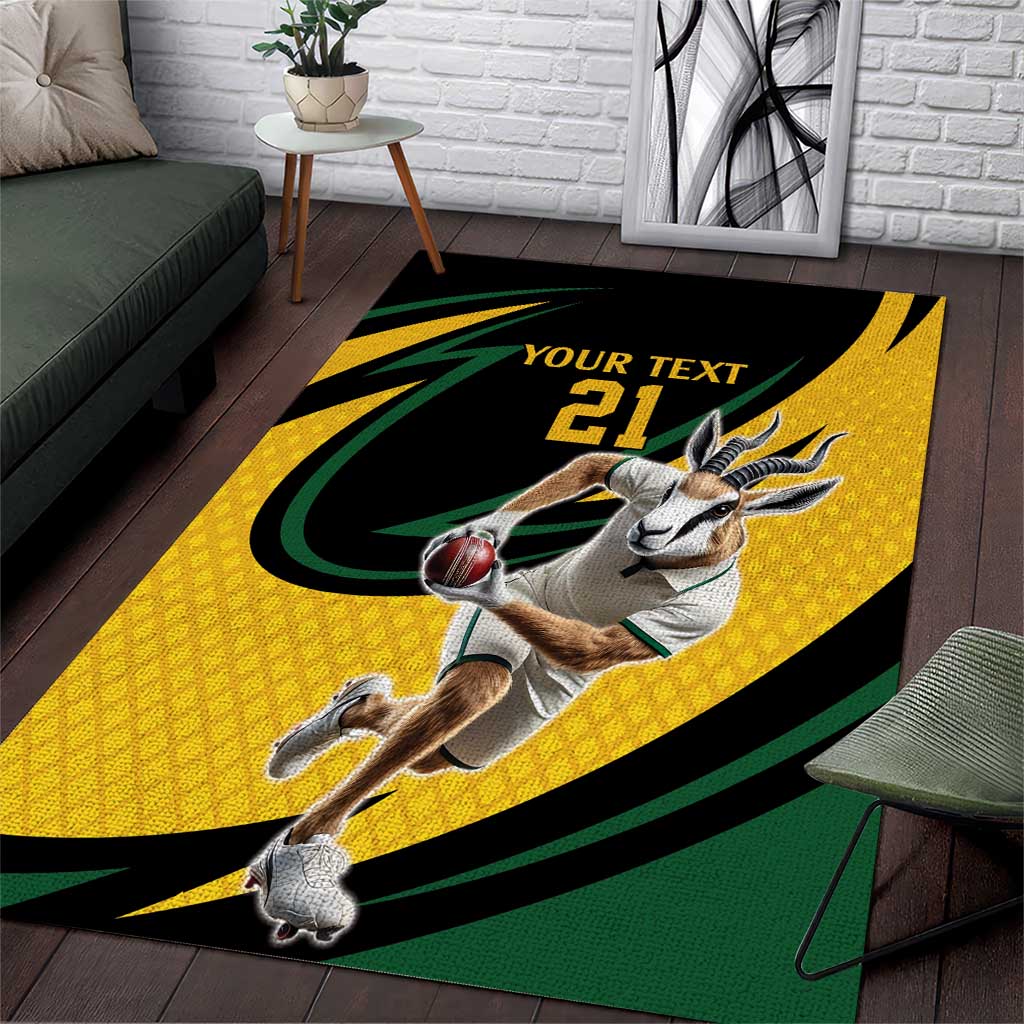 Springbok South Africa Cricket Custom Area Rug Unique Pattern LT9