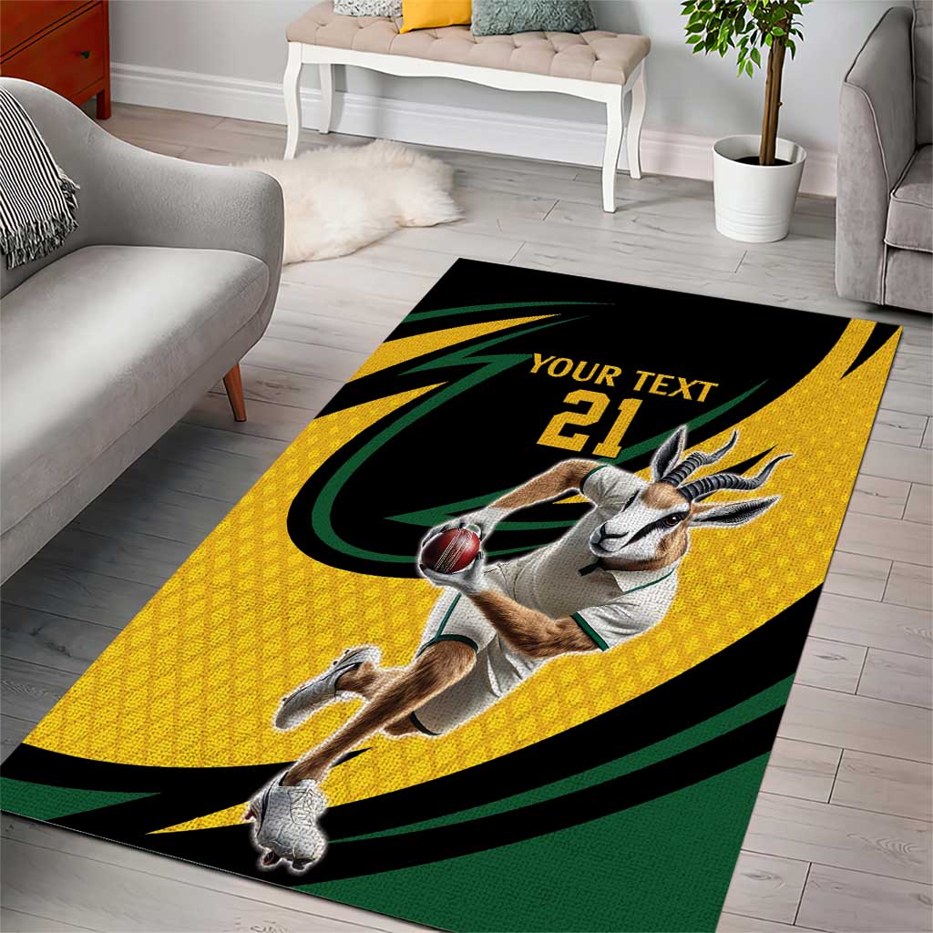 Springbok South Africa Cricket Custom Area Rug Unique Pattern LT9