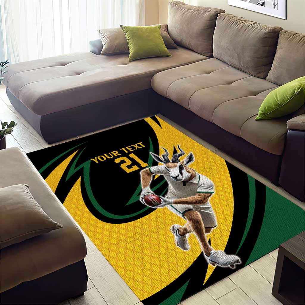 Springbok South Africa Cricket Custom Area Rug Unique Pattern LT9