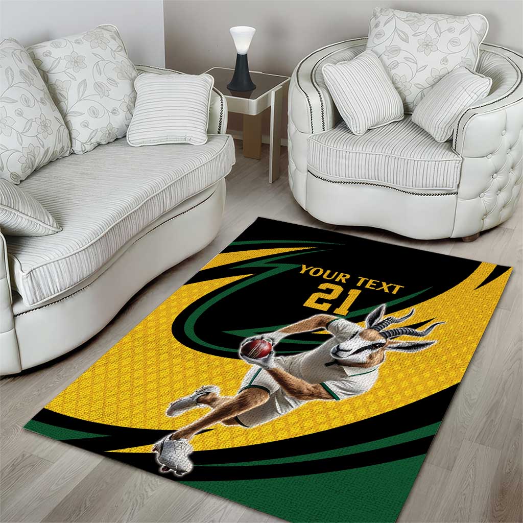 Springbok South Africa Cricket Custom Area Rug Unique Pattern LT9