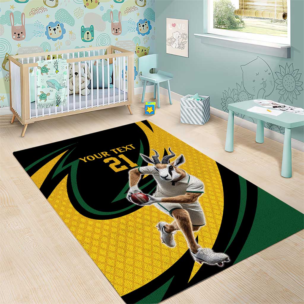 Springbok South Africa Cricket Custom Area Rug Unique Pattern LT9