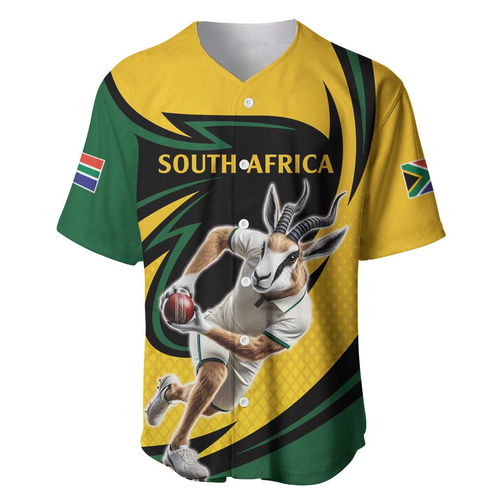 Springbok South Africa Cricket Custom Baseball Jersey Unique Pattern LT9