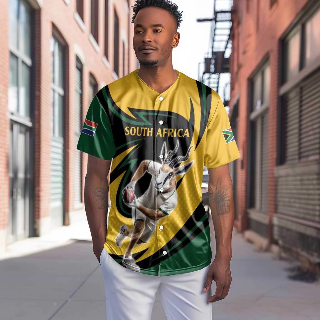 Springbok South Africa Cricket Custom Baseball Jersey Unique Pattern LT9
