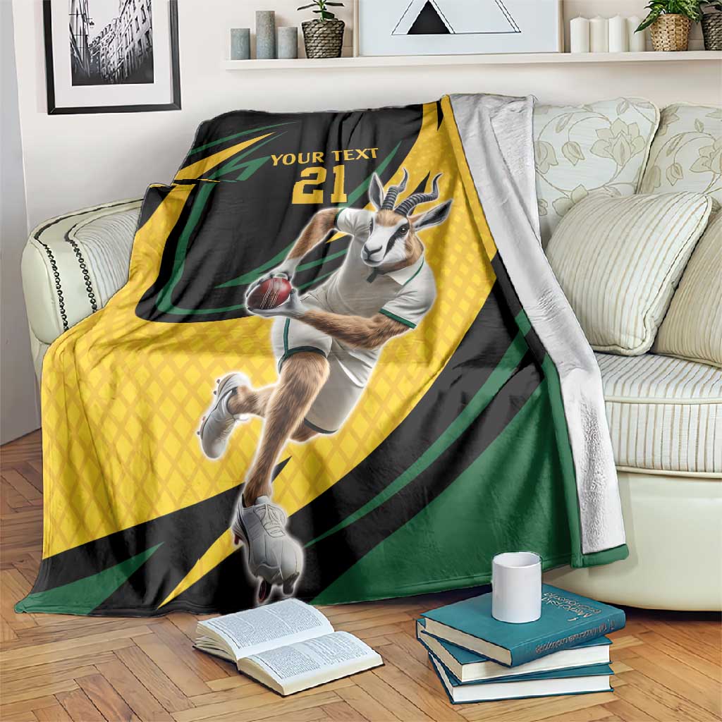 Springbok South Africa Cricket Custom Blanket Unique Pattern LT9