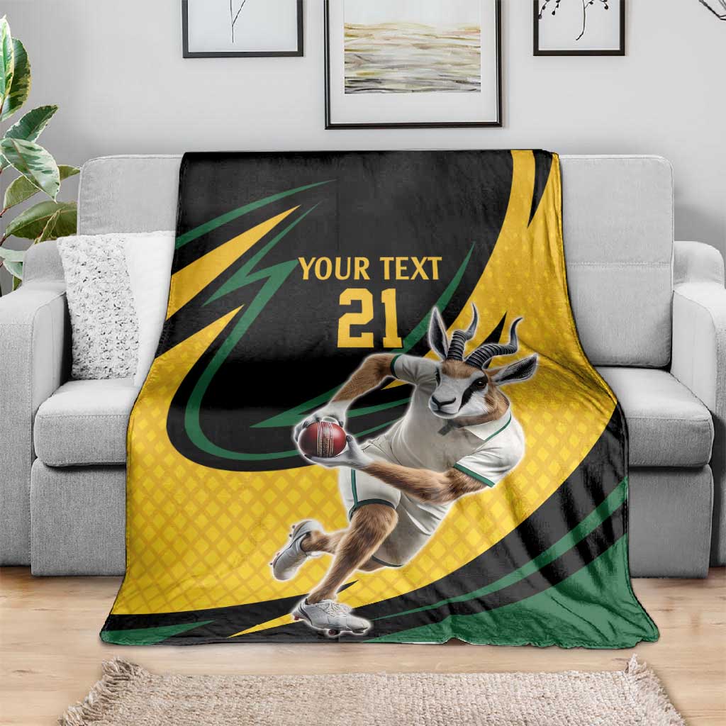 Springbok South Africa Cricket Custom Blanket Unique Pattern LT9