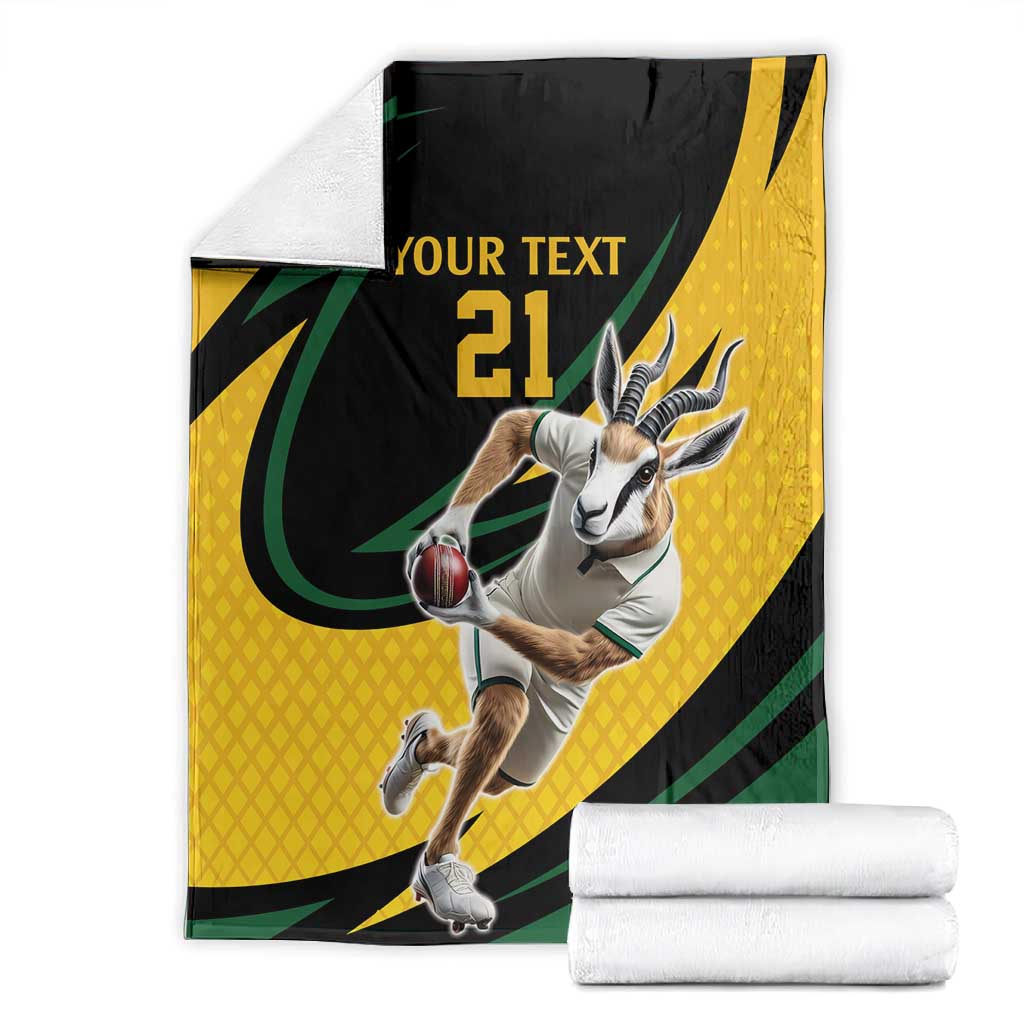 Springbok South Africa Cricket Custom Blanket Unique Pattern LT9