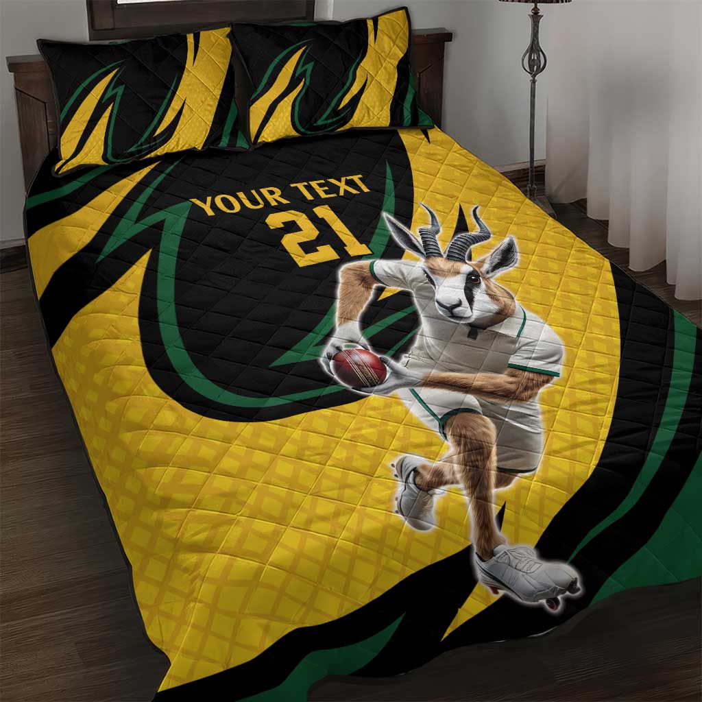 Springbok South Africa Cricket Custom Quilt Bed Set Unique Pattern LT9
