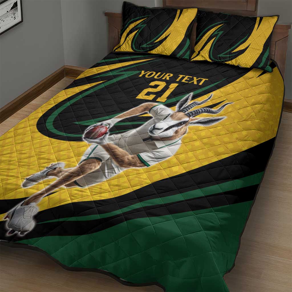 Springbok South Africa Cricket Custom Quilt Bed Set Unique Pattern LT9