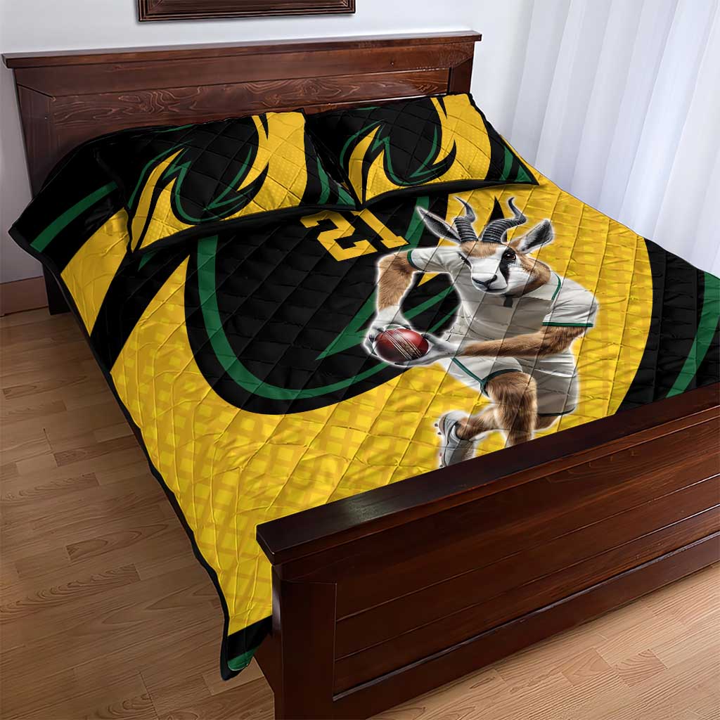 Springbok South Africa Cricket Custom Quilt Bed Set Unique Pattern LT9