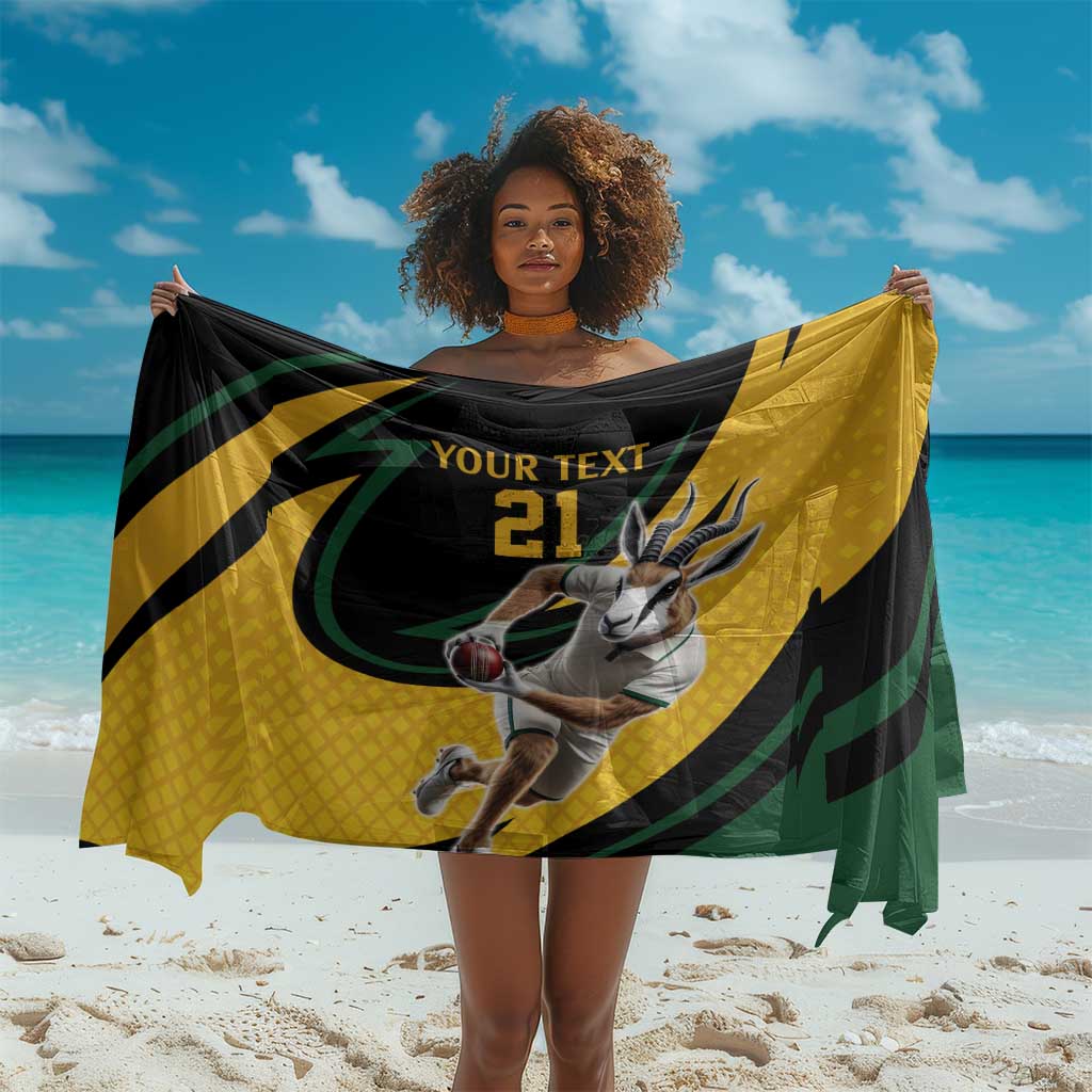 Springbok South Africa Cricket Custom Sarong Unique Pattern LT9