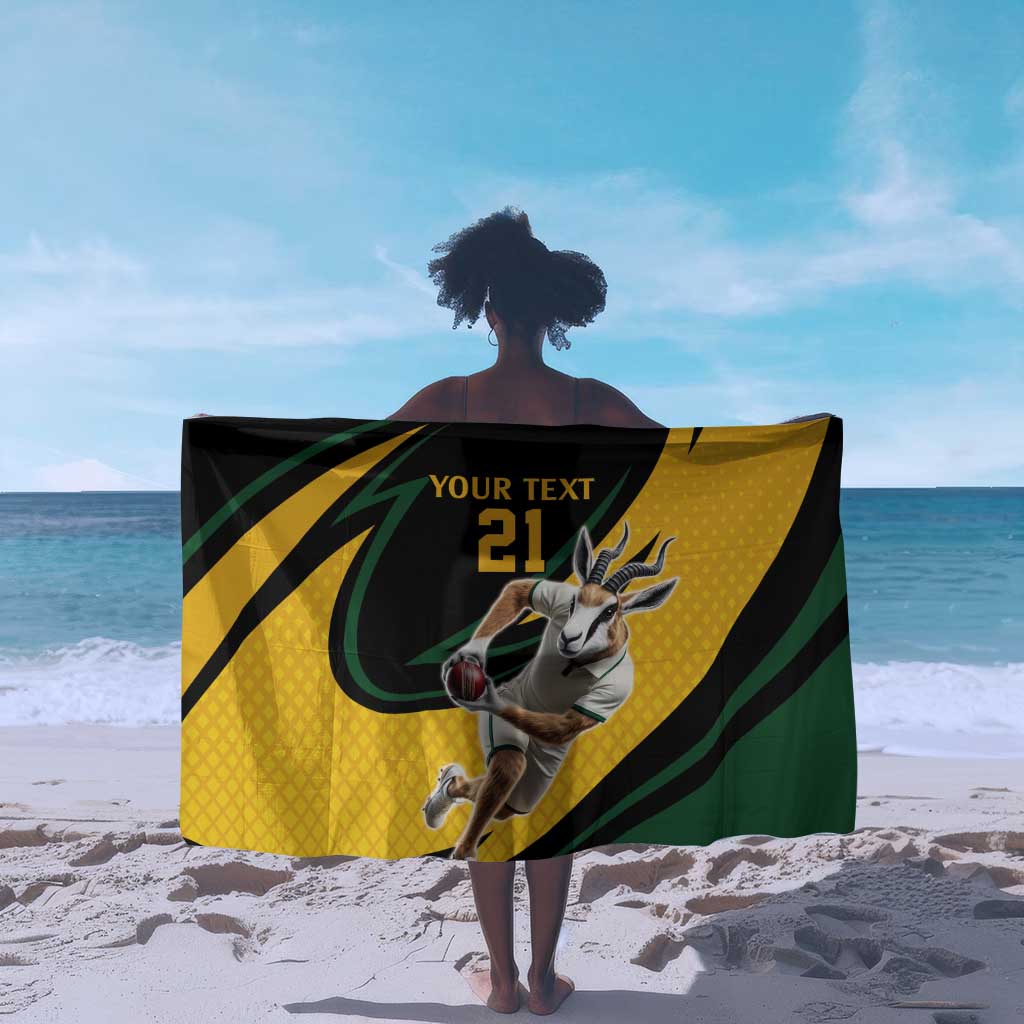 Springbok South Africa Cricket Custom Sarong Unique Pattern LT9