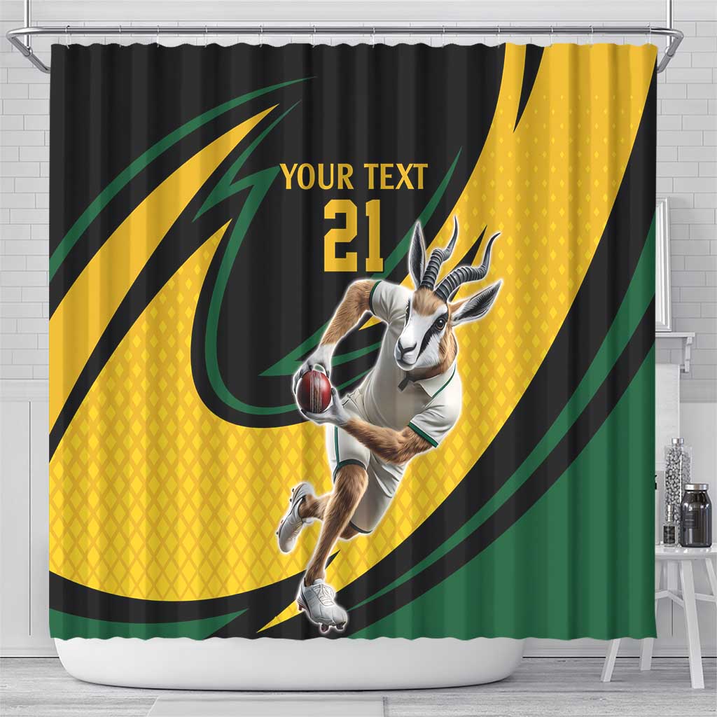 South African Springbok Cricket Custom Shower Curtain Unique Pattern LT9