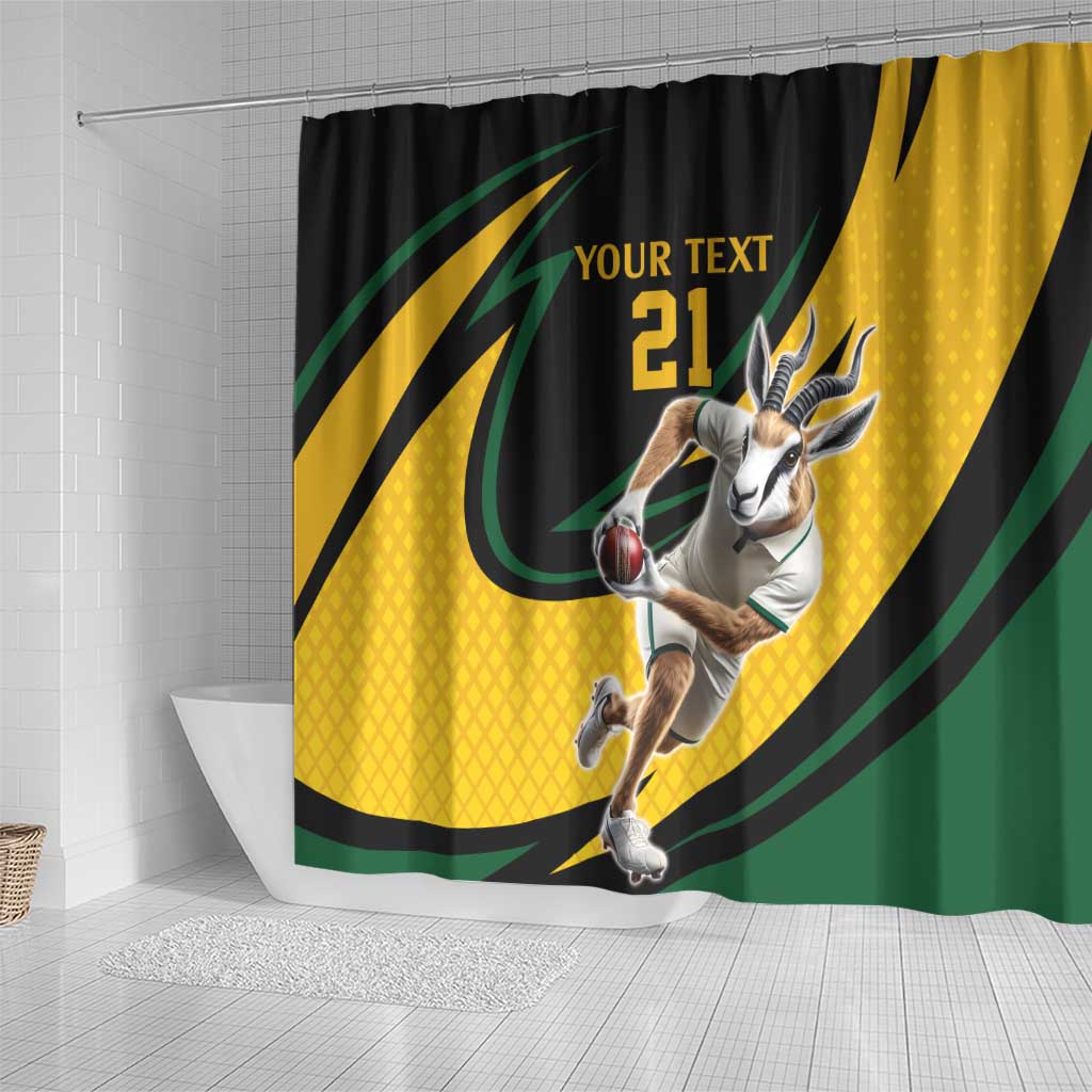South African Springbok Cricket Custom Shower Curtain Unique Pattern LT9