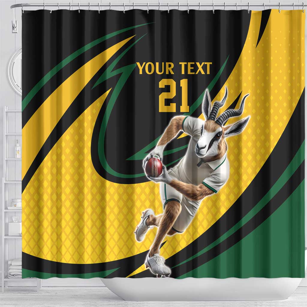 South African Springbok Cricket Custom Shower Curtain Unique Pattern LT9