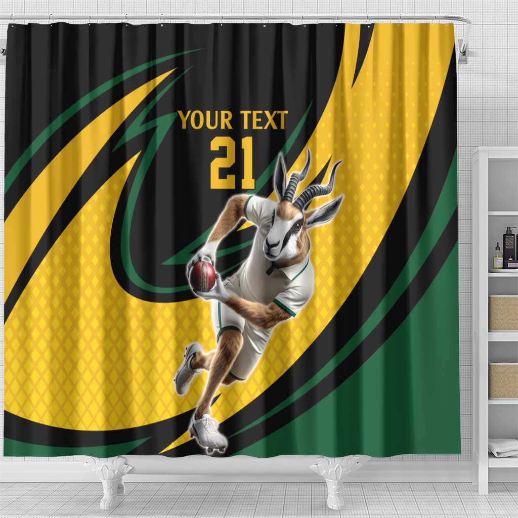 South African Springbok Cricket Custom Shower Curtain Unique Pattern LT9