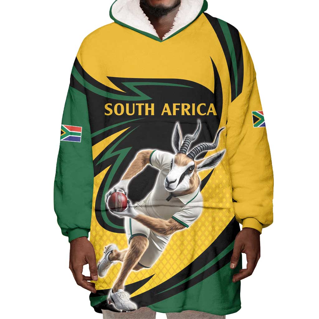Springbok South Africa Cricket Custom Wearable Blanket Hoodie Unique Pattern LT9