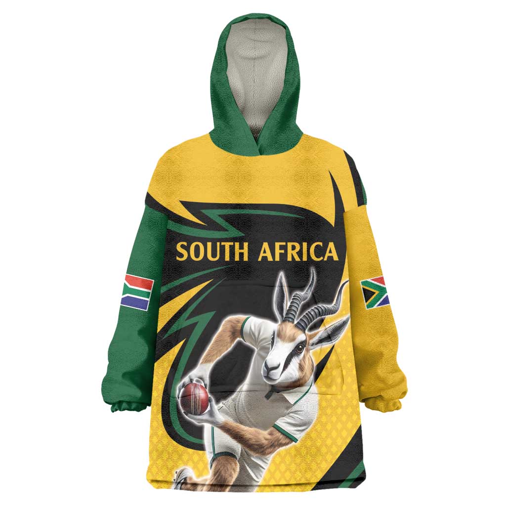 Springbok South Africa Cricket Custom Wearable Blanket Hoodie Unique Pattern LT9