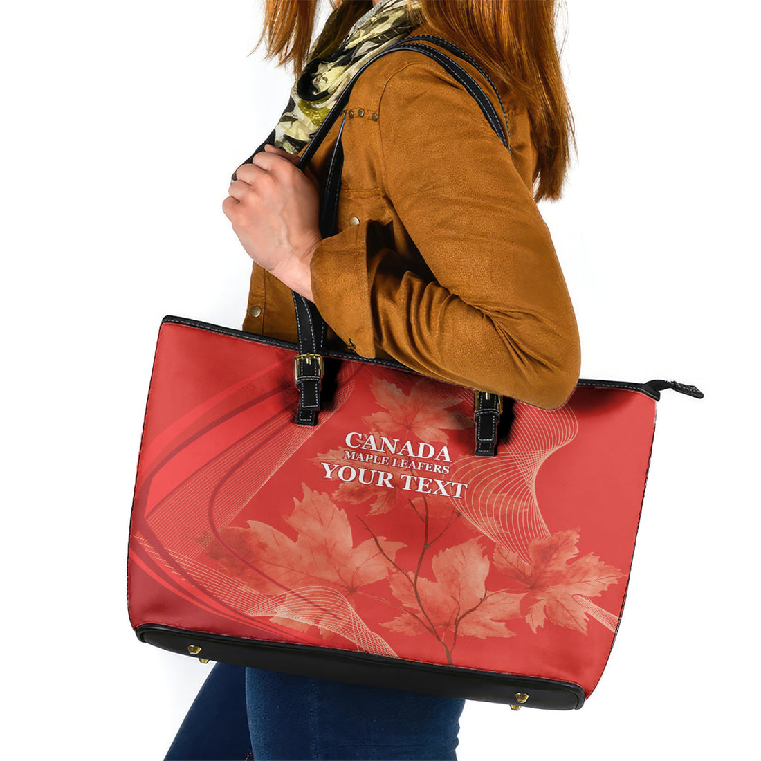 Canada Cricket World Cup 2024 Leather Tote Bag Maple Leafers Make Champions LT9