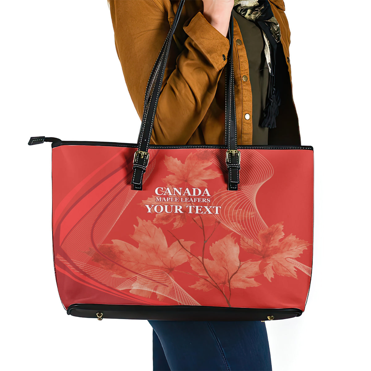 Canada Cricket World Cup 2024 Leather Tote Bag Maple Leafers Make Champions LT9