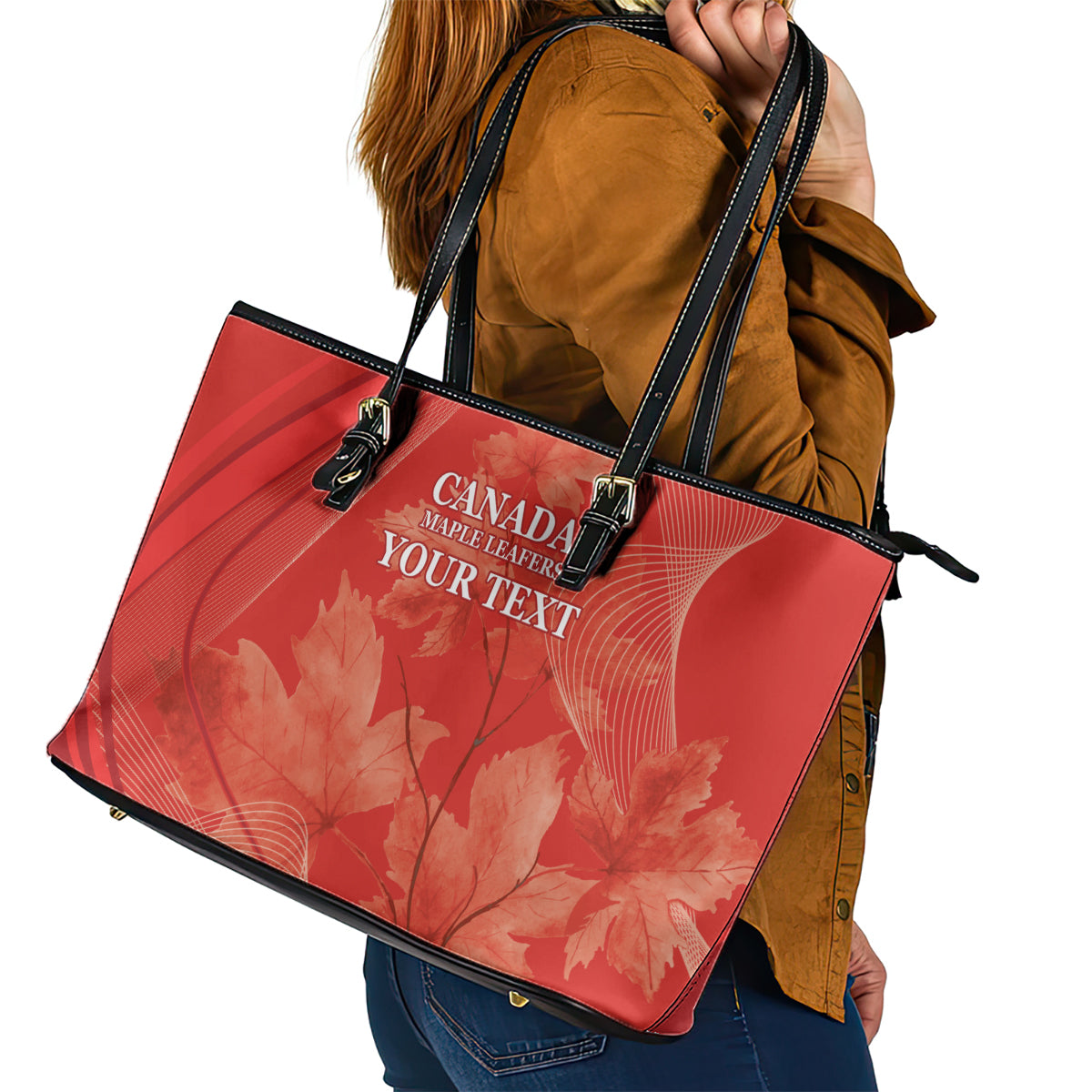 Canada Cricket World Cup 2024 Leather Tote Bag Maple Leafers Make Champions LT9