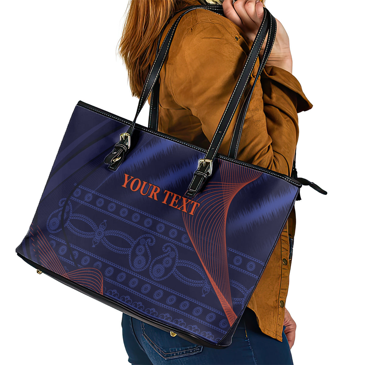 India Cricket World Cup 2024 Leather Tote Bag Men In Blue Make Champions LT9