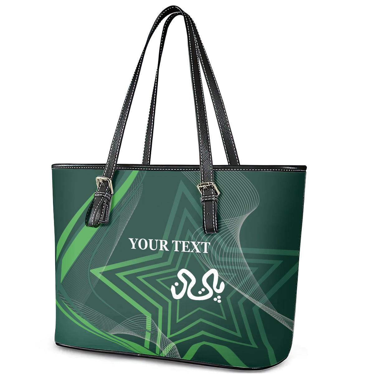 Pakistan Cricket World Cup 2024 Leather Tote Bag Shaheens Make Champions LT9