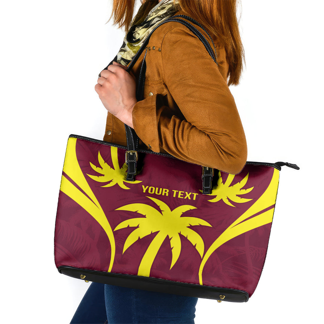 West Indies Cricket World Cup 2024 Leather Tote Bag Windies Make Champions LT9