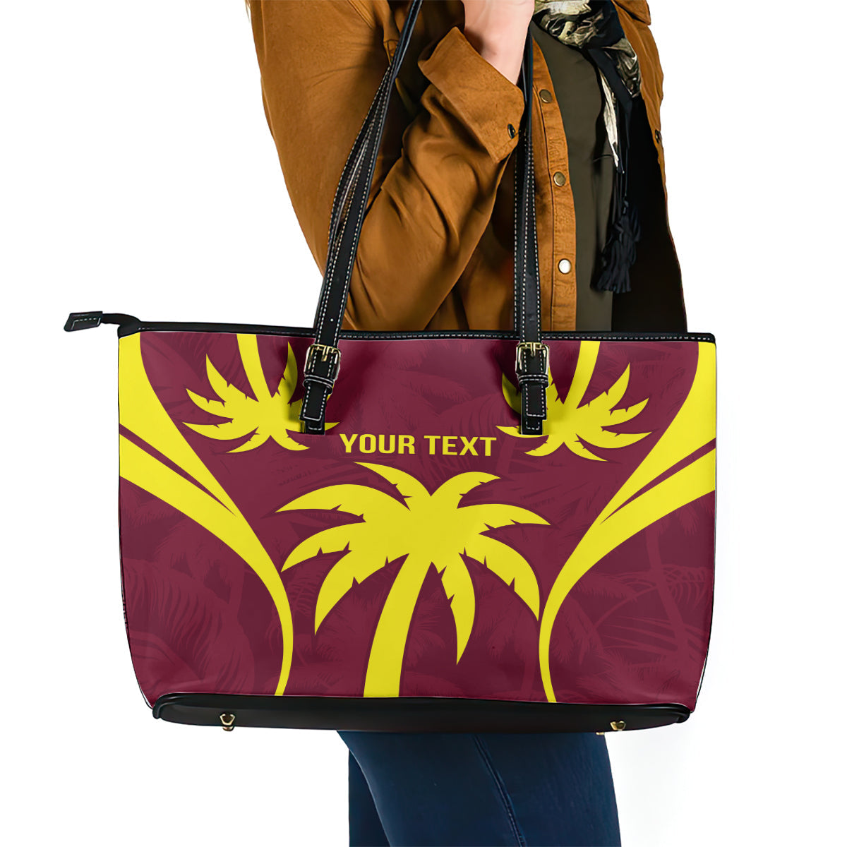 West Indies Cricket World Cup 2024 Leather Tote Bag Windies Make Champions LT9
