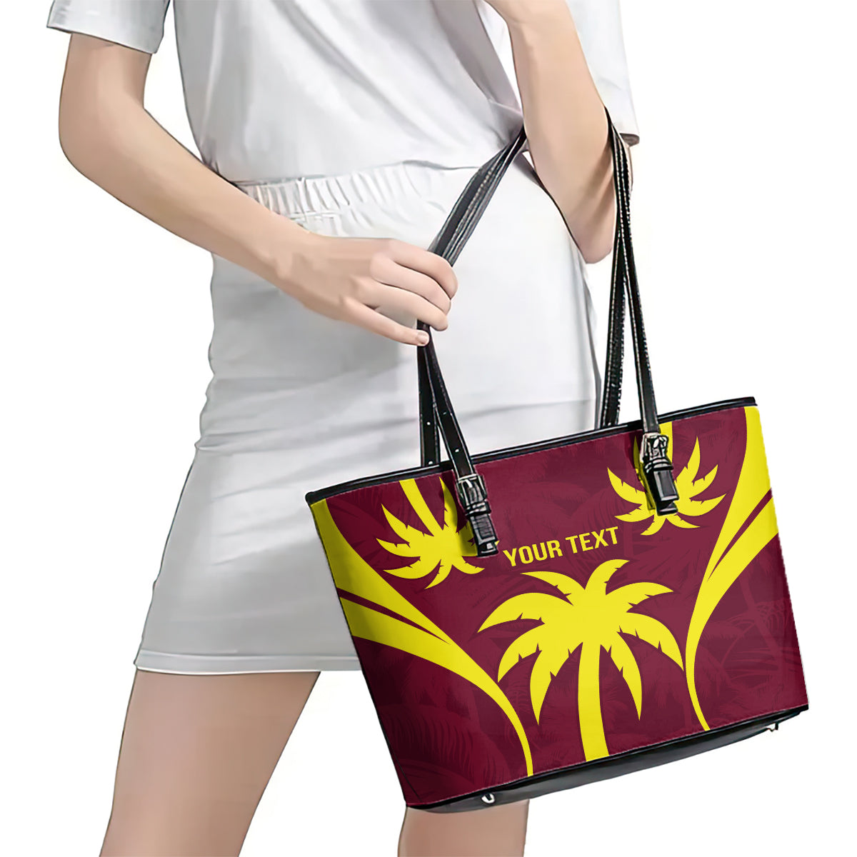 West Indies Cricket World Cup 2024 Leather Tote Bag Windies Make Champions LT9