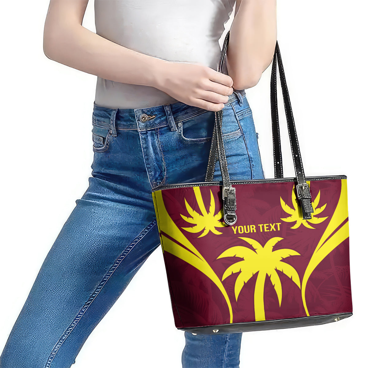 West Indies Cricket World Cup 2024 Leather Tote Bag Windies Make Champions LT9