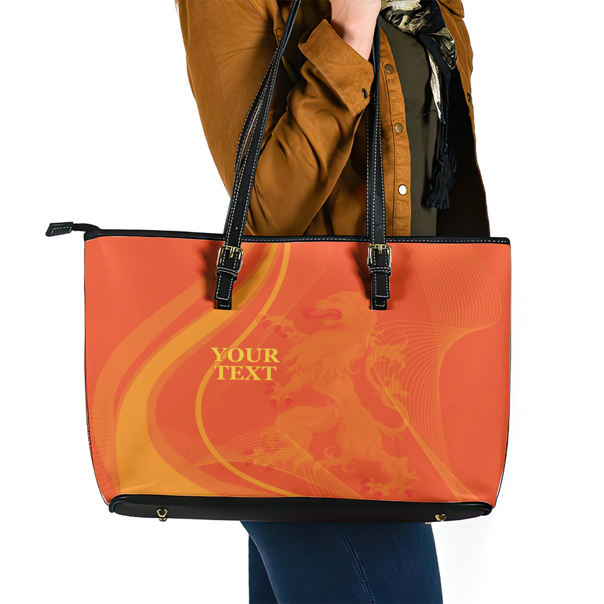 Netherlands Cricket World Cup 2024 Leather Tote Bag The Flying Dutchmen Make Champions LT9