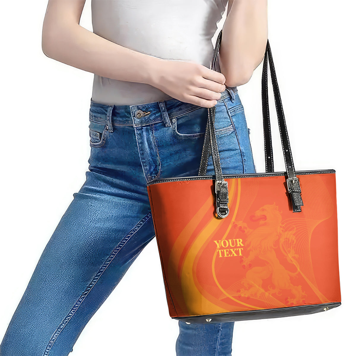 Netherlands Cricket World Cup 2024 Leather Tote Bag The Flying Dutchmen Make Champions LT9