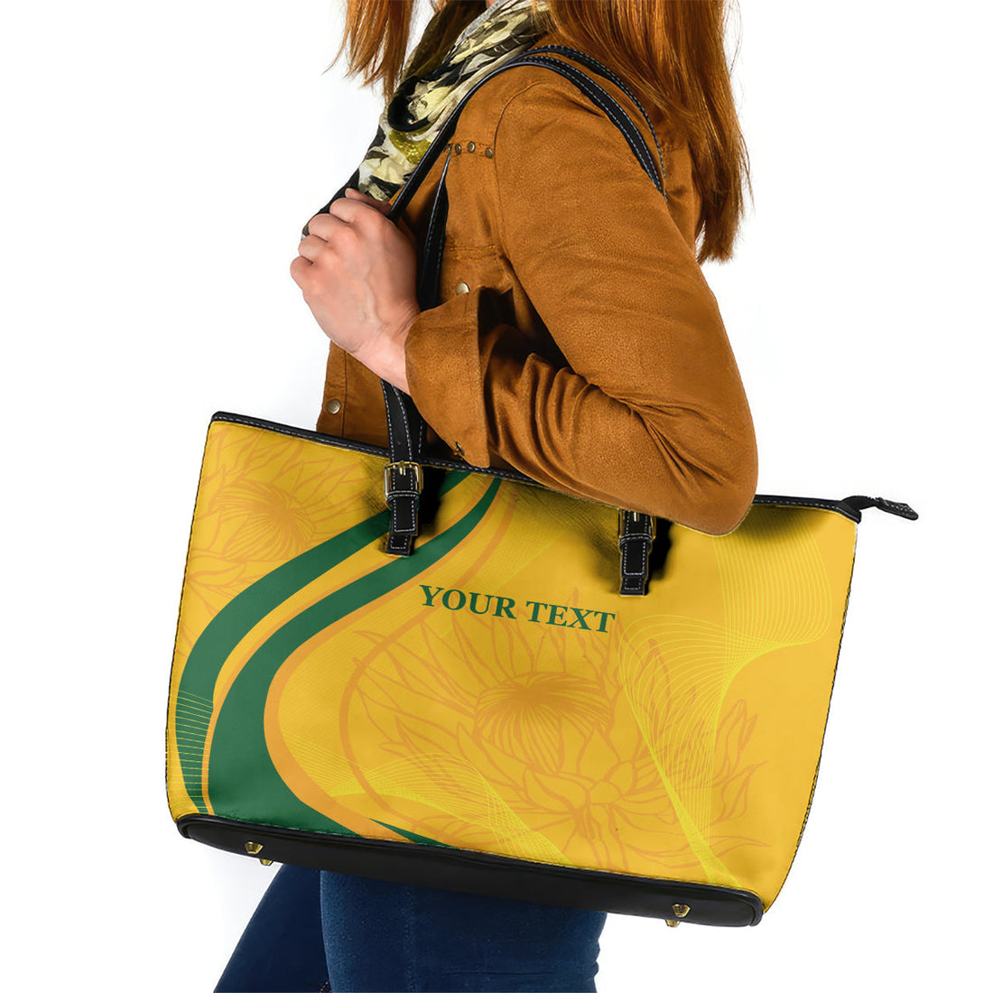 South Africa Cricket World Cup 2024 Leather Tote Bag Proteas Make Champions LT9