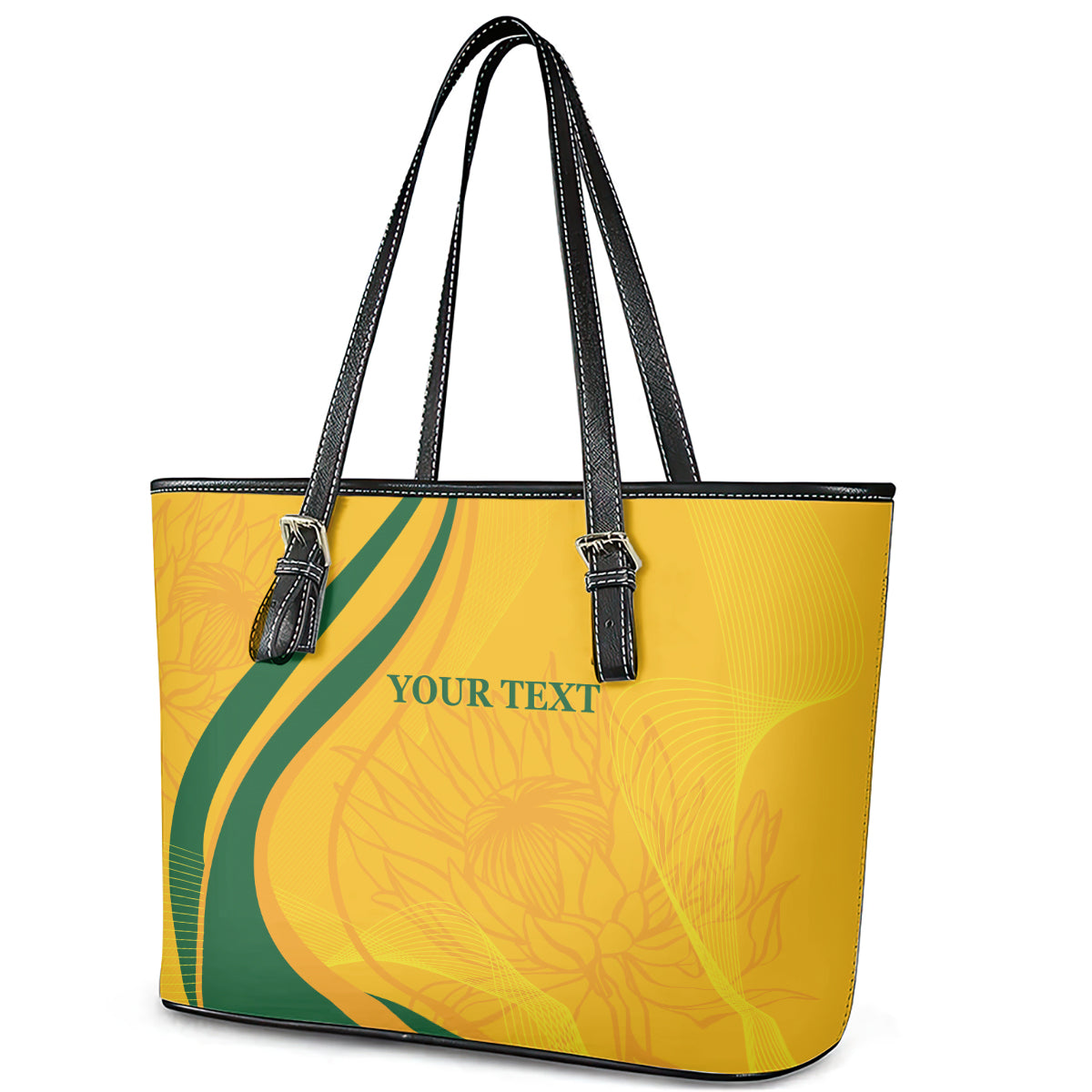 South Africa Cricket World Cup 2024 Leather Tote Bag Proteas Make Champions LT9