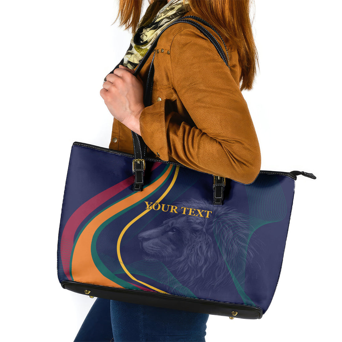 Sri Lanka Cricket World Cup 2024 Leather Tote Bag Shri Lanka Jathika Crikat Kandayama LT9