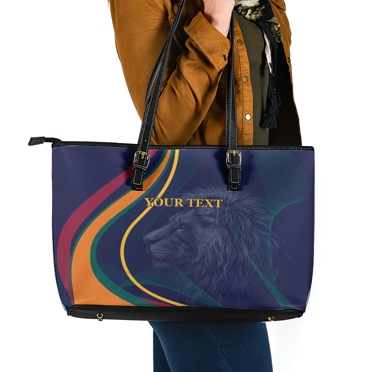 Sri Lanka Cricket World Cup 2024 Leather Tote Bag Shri Lanka Jathika Crikat Kandayama LT9