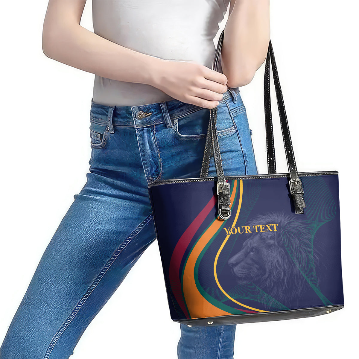 Sri Lanka Cricket World Cup 2024 Leather Tote Bag Shri Lanka Jathika Crikat Kandayama LT9