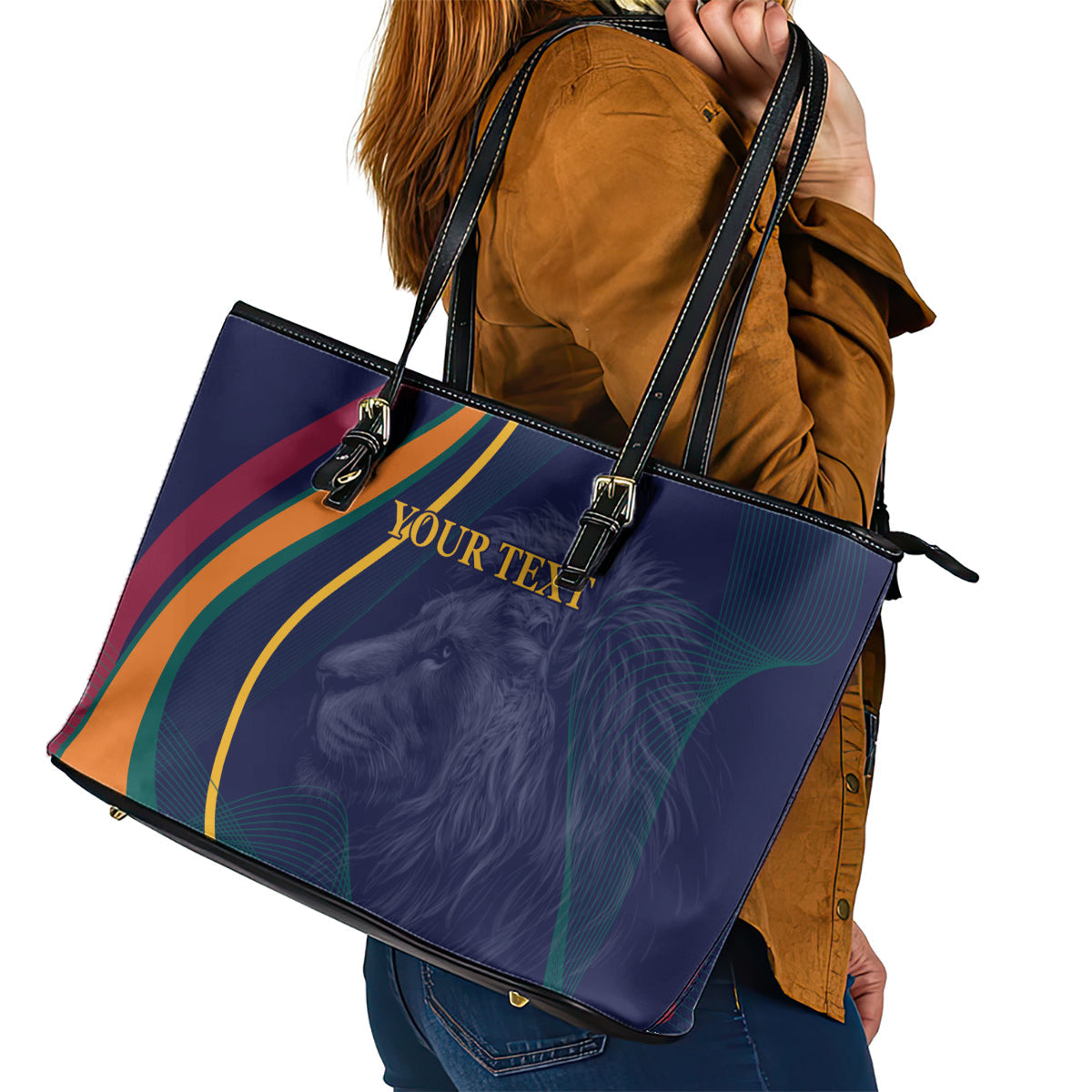 Sri Lanka Cricket World Cup 2024 Leather Tote Bag Shri Lanka Jathika Crikat Kandayama LT9