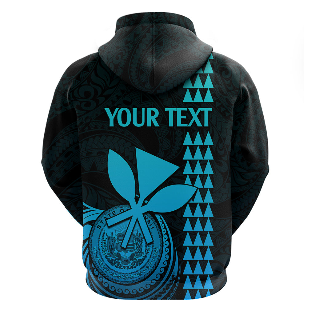 Custom Hawaii Hoodie King Kamehameha - Aqua LT9